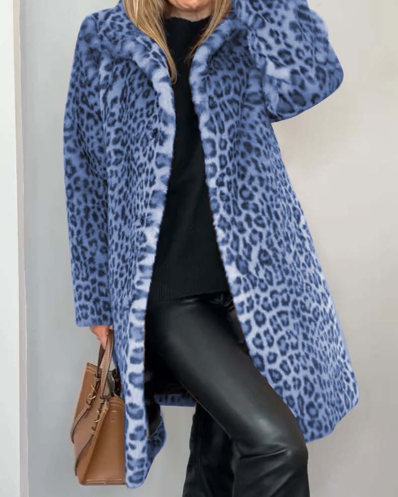 Lysandra™ Elegant Leopard Coat