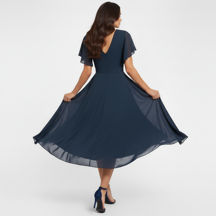 Clarissa™ Flowing V-Neck Maxi Dress