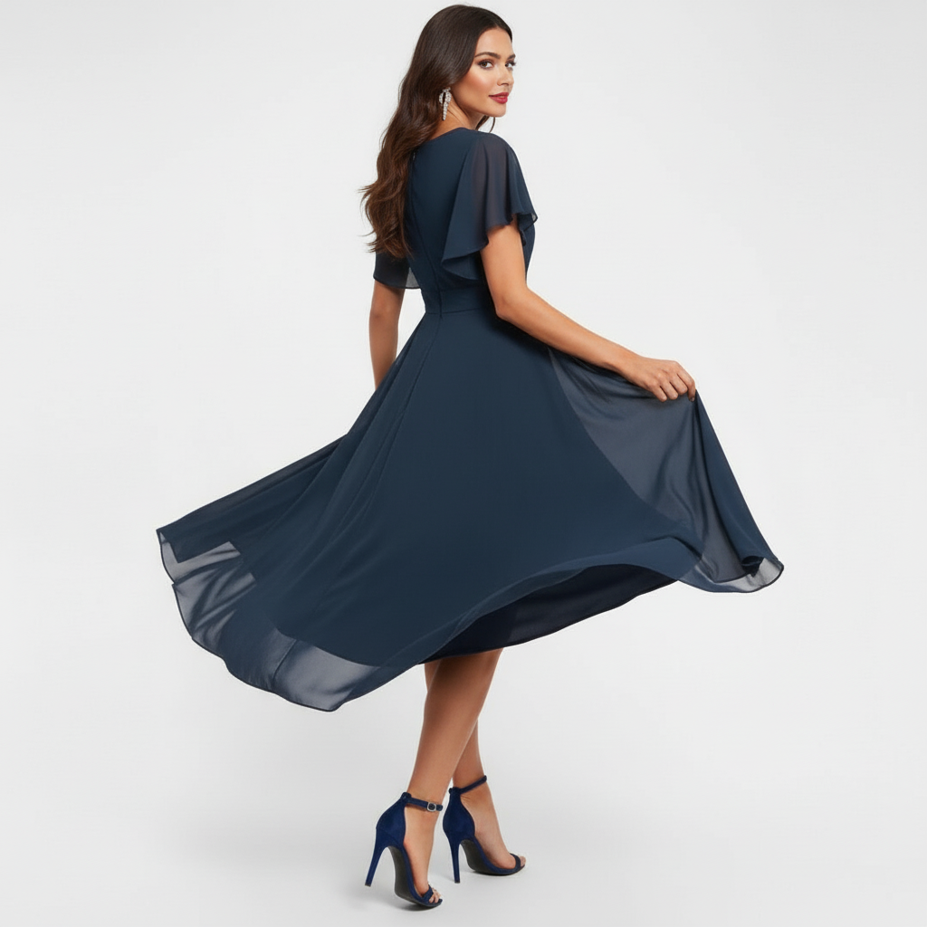 Clarissa™ Flowing V-Neck Maxi Dress