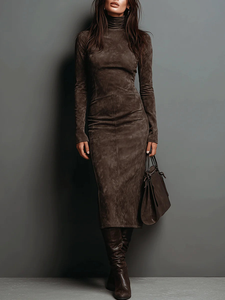 suede maxi dress Suede Maxi Dress