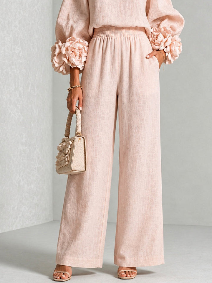 Yolanda™ Ruffle Cuff Two-Piece Set, side view