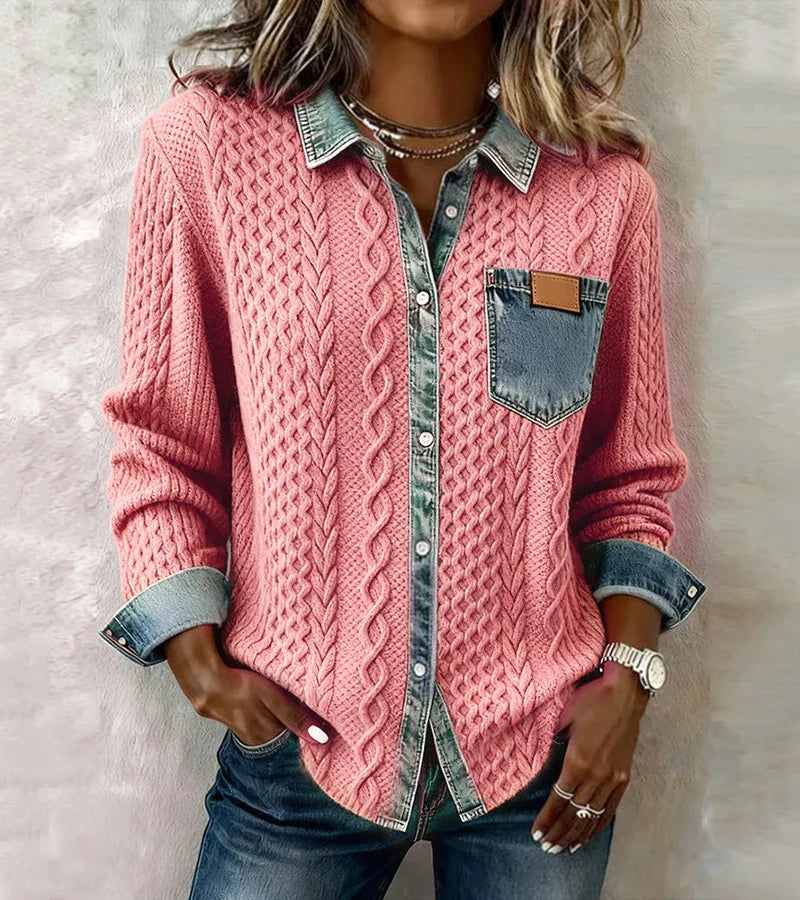 Arielle™ Patchwork Knit Top